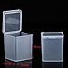 SATINIOR 12 Pack Clear Plastic Beads Storage Containers Box with Hinged Lid for Beads and More(1.53 x 1.53 x 1.85 Inch)