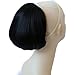 CAISHA Bun Hairpiece Ponytail With Butterfly Clip Hair Bun Bridal Hairstyle Hepburn Bun Scrunchie Straight Black H401