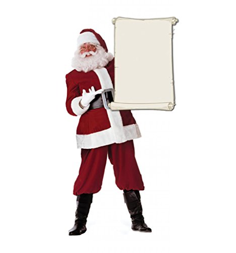 Santa Claus with Scroll - Advanced Graphics Life Size Cardboard Standup