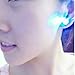VANKER 1 Pair Blue- Creative Unisex Led Light Blinking Ear Studs Earrings Earings Ear D¨¦cor