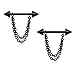 FECTAS Nipple Piercing Jewelry 14G Nipple Rings Stainless Steel Nipple Jewelry Straight Barbells Body Piercing Jewelry for Women Men Black