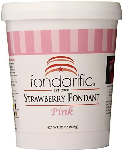 Fondarific Strawberry Fondant, 2-Pounds by Fondarific