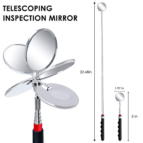 KIMILAR Pick-Up Tool Set, includes Flexible Claw Grabber Tool with 4-Finger Claw, Telescopic Magnet Pick up Tool and Telescoping Inspection Mirror, Rustless Spring, User-friendly, Versatile