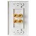 Dayton Audio WP-4B Wallplate Four Banana/Binding Post