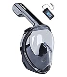 UooCooL 180° Full Face Snorkel Mask- Panoramic view Snorkeling Mask For Adults And Kids, Breathe freely With Anti Fog And Anti Leak Design, See More with a Larger Viewing Area