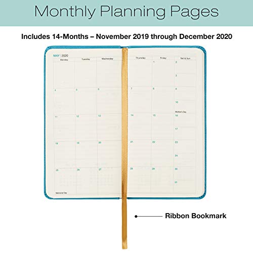 2020 Pocket Planner/Pocket Calendar: 14 Months (Begins November 2019) / 2020 Calendar/ 2020 Weekly Calendar/Weekly Planner Organizer (Teal)