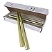 Mega Candles 12 pcs Unscented Gold Taper Candles, Hand Poured Wax Candle 12 Inch x 7/8 Inch, Home Décor, Wedding Receptions, Centerpieces, Birthdays, Celebrations, Romantic Events, Holders