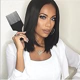 Lanjue 3 Sizes Afro Combs Set Black Plastic Hair Comb Wide Tooth Pick view 7