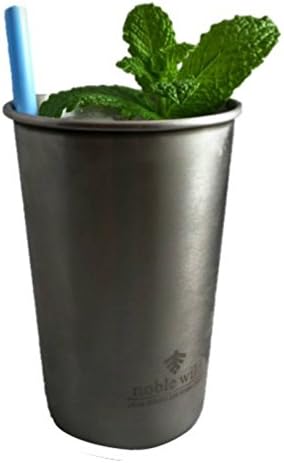 NOBLE WILD | Stainless Steel Pint - Set of 4 for Indoor, Outdoor and Patio. Perfect for Garden, Patio and Camping, Almost Unbreakable (4)