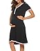 Ekouaer Womens Maternity Nursing Pajama Set Breastfeeding Pjs Black M
