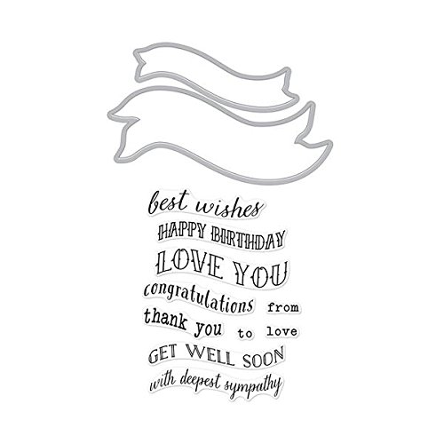 Hero Arts Stamp & Cuts Ribbon Messages