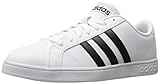 adidas NEO Men's Baseline Fashion Sneaker, White/Black/White, 10.5 M US