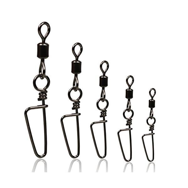 Sougayilang-Fishing-Rolling-Swivel-with-Coast-Lock-Snap-Stainless-Steel-Black-Nickel-Fish-Swivels Sougayilang-Fishing-Rolling-Swivel-with-Coast-Lock-Snap-Stainless-Steel-Black-Nickel-Fish-Swivels
