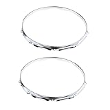 Generic 2x 14 Inch Snare Drum Hoop Rim 8&10-Lug