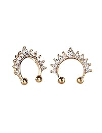 TOFOCO COM - Anillo falso para el tabique nasal, anillo para la nariz con clip, conjunto de piercings para el cuerpo sintético, unisex, tamaño ajustable y fabricado con material hipoalergénico, estilo indio misterioso, las mejores ideas de regalo