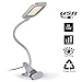 LOFTER Dimmable LED Desk Lamp 5W USB Powered Eye-Caring Table Lamps with 24 LEDs, 2 Dimming Levels, 3 Lighting Modes Flexible Clip On Lights for Reading,Studying,Working,Bedroom,Office (White)