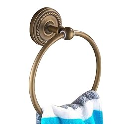 See Greenspring Antique Brass Wall-mounted Towel Ring Towel Rack Stand Details