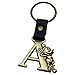 Mickey Mouse Letter A Brass Key Chain