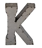 Rustic Arrow Letter K for Decor, 14-Inch, Silver