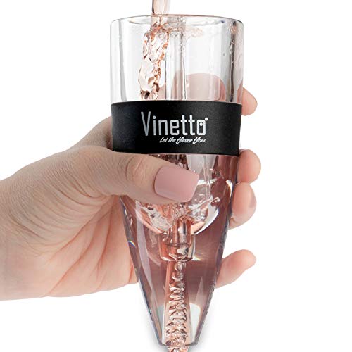 Vinetto Wine Aerator - Makes Your Wine Taste Better - Three Aerating Layers - Premium Wine Bottle Pourer for with Gift Travel Pouch & Drying Stand - Thumbnail 5