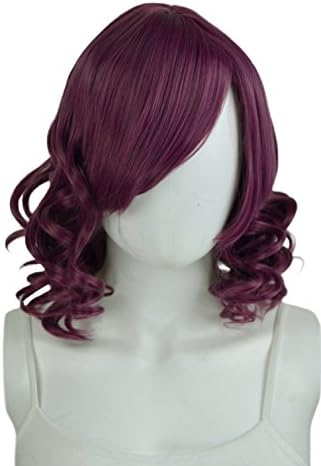 EpicCosplay Diana Dark Plum Purple Short Curly Wig (24DM)