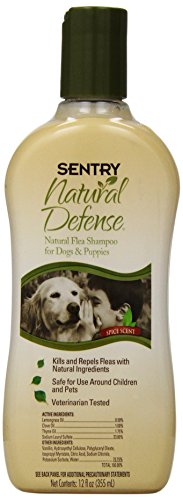 SENTRY Natural Defense Flea and Tick Shampoo for Dogs and Puppy, 12 oz