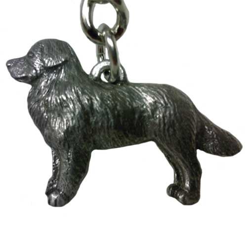 Bernese Mountain Dog George Harris Pewter Keychain