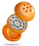 Dragon Ball Z Herb Grinder - 3 Piece Weed Grinder With Pollen Keef Catcher 55MM (2.2 Inches) - Best For Weed & Tobacco & Spices - Gift Box (7 Stars)