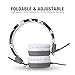 Yomuse C89 Kids Headphones, Wired Headphone with Microphone, On Ear Headphone with Adjustable, Foldable Headphones for School Travel Children Girls Boys Adults (Camo Grey)