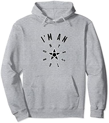 Unisex I'm An Onyx Star Urban Style Graphic Print Hoodie Large Heather Grey