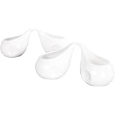 Creativity Home Gravy Boat Small Creamer Pitcher Set, Coffee Milk Gravy Boat, Fine Porcelain With Lip Spout, For Gravy, Warming Sauces, Salad Dressings, Milk, More, Microwave &amp; Freezer Safe (Set of 4)