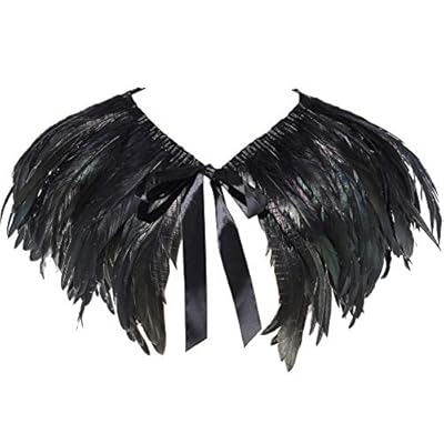 BABEYOND 1920s Feather Collar Shawl Gatsby Cape Stole Halloween Shrug Wrap Black BABEYOND 1920s Feather Collar Shawl Gatsby Cape Stole Halloween Shrug Wrap Black