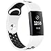 QIBOX Compatible with Charge 4 / Charge 3 Bands, Sports Silicone Replacement Women Men Bands Breathable Soft Strap Bracelet Accessories Compatible Charge 3 SE Fitness Activity Tracker Small Large
