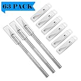 63 Pack Precision Knife Carving Craft Hobby Knife Kit, Sooez 3 PCS Exacto Knife 60 PCS Carving Blades Precision Cutter Craft Knife for DIY Art Work Cutting, Hobby, Scrapbook