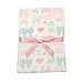 Baby Gear Plush Velboa Ultra Soft Baby Girls Blanket 30 x 40, Coral Hearts & Bows
