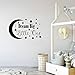 Dream Big Little One Wall Decal, Nursery Wall Decal, Nursery Decor, Nursery Wall Quote, Quote Decal, Removable Vinyl Wall Stickers for Baby Kids Boy Girl Bedroom Nursery Decor A34 (Big, Black)