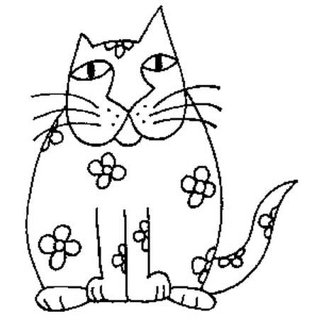 Art Stamps 8293C LM Flower Cat Stamp, Black