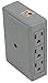 IIT 26860 Cord Protector 6 Outlet Wall Tap Splitter - Side Entry - UL-Listed,