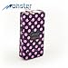 Monster Stun Gun with LED Flashlight & Disable Pin, 25 Million Volts, Rechargeable, Polka Dot Purple