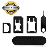 Aerb 5in1 Nano Micro Sim Card Adapter Kit with Sander Bar and Tray Open Needle