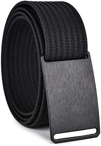 Mens Belt,HW Zone Classic Series Nylon Belt, Adjustable Nylon Webbing Strap 1.5" With Aluminium Buckle