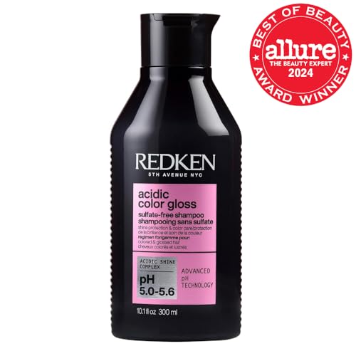 REDKEN ACIDIC COLOR GLOSS SULFATE-FREE SHAMPOO – PROTECTS VIBRANCY, SALON-GRADE HAIR SHINE, FOR COLOR-TREATED HAIR, 10.1 FL OZ