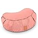 Crescent Yoga Cushion / Pillow »Ganesh« with Organic Buckwheat Husk (Certified Organic Produce) & 100% Cotton – Size 17.7″ x 11.8″ x 5.5″ – Ideal for Meditation Relaxation & Recreation piglet pink