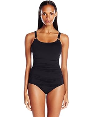 Calvin Klein Women's Over The Shoulder Maillot One Piece Swimsuit!