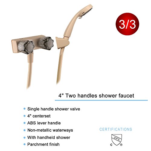 PIH RV Faucet Gift Package w/Two handle High Arc Swivel Kitchen Faucet, Lavatory Bathroom Faucet, and Showering Faucet Unit, Polish Chrome