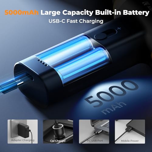 K&F CONCEPT BS200 2 in 1 Compressed Air Blower, 150000TR/Min Mini Powerful Wireless Blower with 5000mAh Battery | 6 Nozzles | Brushless Motor for Cleaning Camera PC Keyboard Car