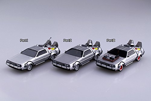 Aoshima Movie Mecha Series No.12 Back to the Future Pullback DeLorean Part.2 1/43 Scale Plastic Model kit