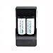 ON THE WAY4 Pcs 16340 2000mah Li-ion 3.7V Rechargeable Battery with Dual Double Channel Cordless 16340 Battery Charger