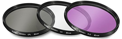 52mm 7PC Filter Set for Nikon D3100, D3200, D3300, D5100, D5200, D5300, D5500 with NIKKOR 18-55mm f/3.5-5.6G VR II Lens - Includes 3 PC Filter Kit (UV-CPL-FLD) and 4 PC Close Up Filter Set (+1+2+4+10)