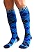 Compression Socks (1 pair) for Men & Women by INFINITY - BEST for Running, Nurses, Shin Splints, Flight Travel, & Maternity Pregnancy - Boost Athletic Stamina & Recovery (Blue Argyle, L/XL)
